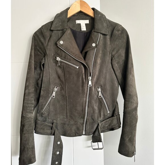 H&M Suede Biker Jacket - Picture 1 of 1